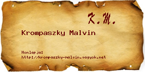 Krompaszky Malvin névjegykártya